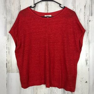 Madewell | Red Short Sleeve Top Small